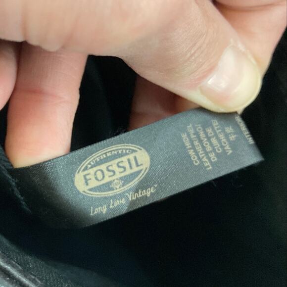 FOSSIL LEATHER ANIMAL HAIR PRINT WOMENS CROSSBODY BAG (ASIS) - Picture 9 of 13